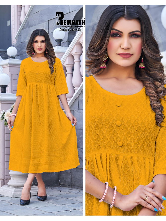 Premnath Pearl Nyra Cut Wholesale Designer Kurtis Catalog